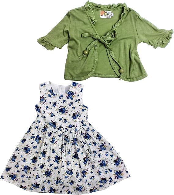 Amazon 清楚なお嬢様の普段着 半袖ボレロ 英国調小花柄ワンピースのセット No 126 女の子 キッズ 85cm ワンピース チュニック 通販