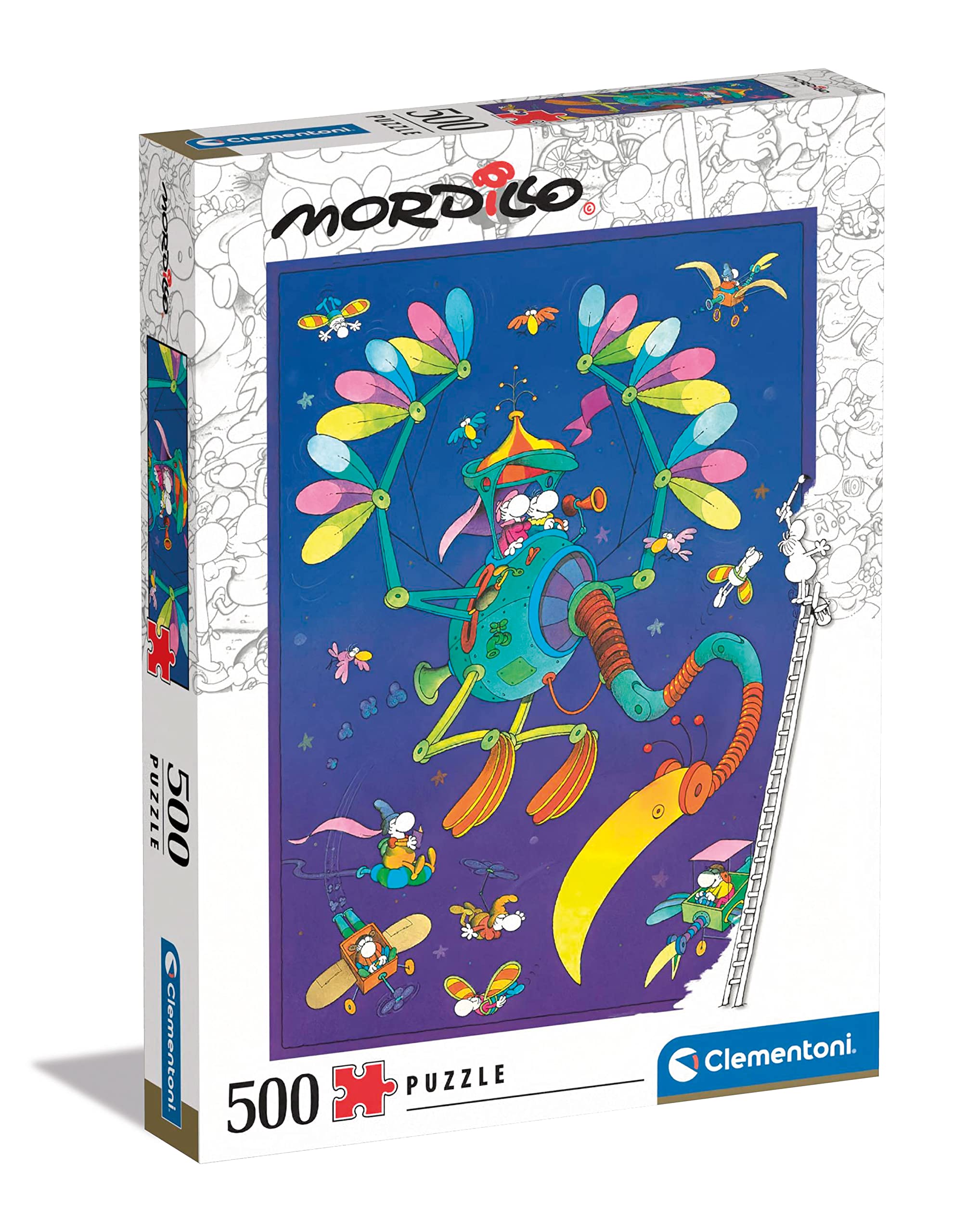 Clementoni - 35133 - Puzzle Mordillo - Jigsaw Puzzle 500 Pieces, Jigsaw Puzzle For Adults - Made In Italy