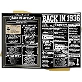 Asmallgf Large 90th Birthday Card Gift for Grandpa Grandma Mom Dad, Retro Turning 90 Birthday Decorations for Women Men, Vintage 90 Year Old Bday Gift Ideas, 90 Birthday Cards