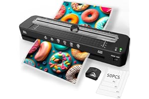 RAYCIAL 13 Inch Laminator Machine - 11x17 Laminator with 50 Sheets, Cold & Thermal, Built-in Paper Cutter & Corner Rounder, A3 Laminating Machine for Classroom Home School
