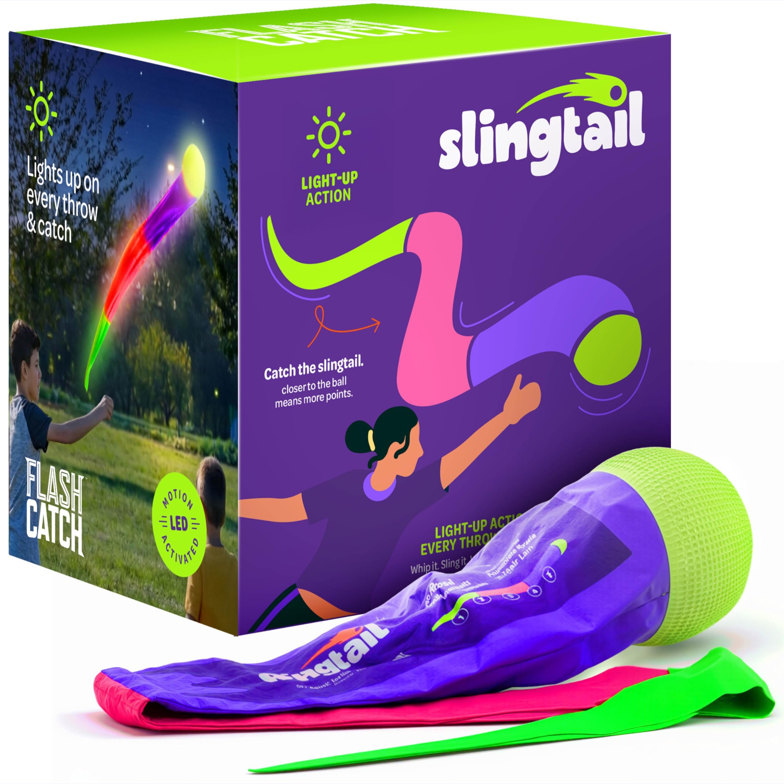 Light-up Slingtail Ball Toy - Easter Basket Stuffers for Teens - Toys for Boys Ages 8 9 10 11 12 13 - Teen Boys Gift Ideas - 12 Year Old Boy Gifts - Cool Summer Beach Outdoor Games for Kids, Teenage
