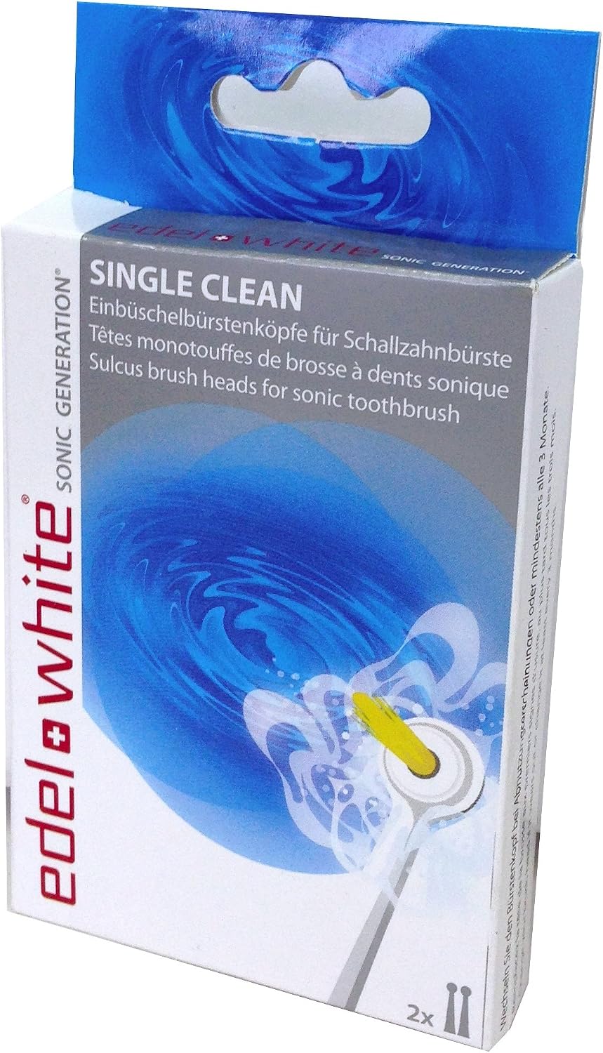 Edel+White Brush Heads SG2S Single Clean Pack of 2