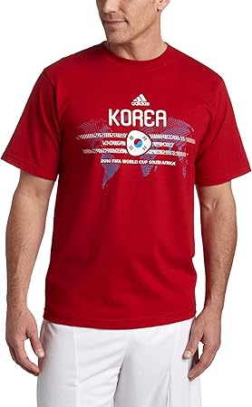 Amazon Co Jp Adidas 韓国ワールドカップ 10 サッカーtシャツ S レッド スポーツ アウトドア