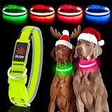YFbrite Light Up Dog Collar LED USB Rechargeable Green Large view 6