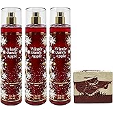 Bath & Body Works Winter Candy Apple - 3 Fine Fragrance Mist - with a Cherry On Top Bar Soap