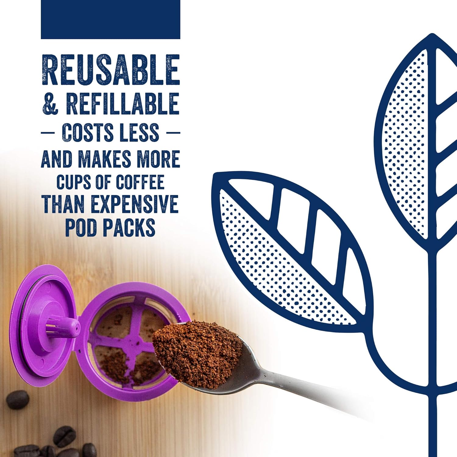 Reusable K-Cup 4 Pack Gold Plated Mesh Coffee Filters For Kurig Plus 2.0 & Classic 1.0 Brewers: Kitchen & Dining