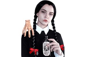 Black Pigtail Wig Braids + Ribbons + Wig Cap! Womens & Girls Halloween Costume Wigs! Fits Adults Women & Kids