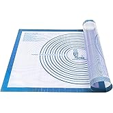 Nonstick Silicone Pastry Mat Extra Large with Measurements 28''by 20'' for Silicone Baking Mat, Counter, Dough Rolling,Fondan