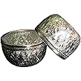 2x Aluminum water bowl Thai design silver bowl sterling bowls serving set 3"