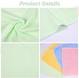 Friusate 6 Pcs Flannel Face Cloths Bamboo 25x25cm Reusable Baby Washcloths view 7