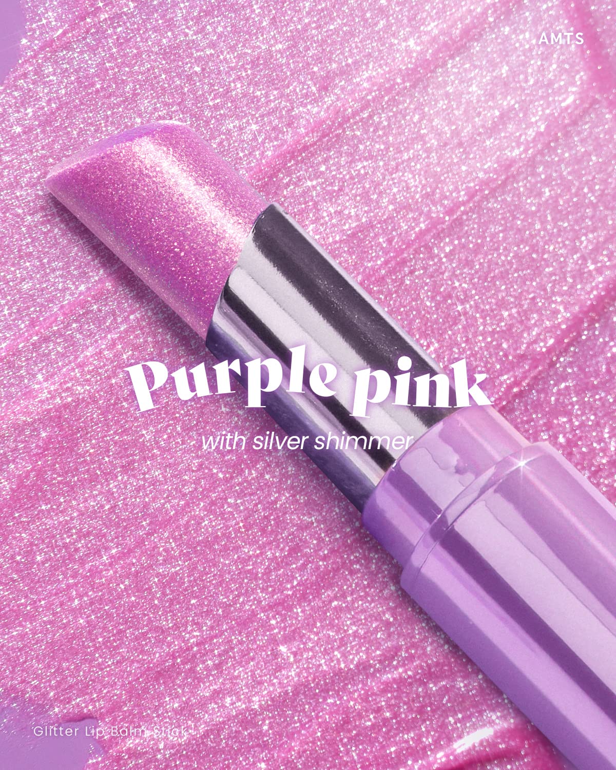 AMTS Tinted Lip Balm - Moon Lights | Hydrating Glitter Lipstick | Pearl Shimmering Daily Lip Makeup for dry, cracked, chapped lips | korean beauty Moisture Lip Tint
