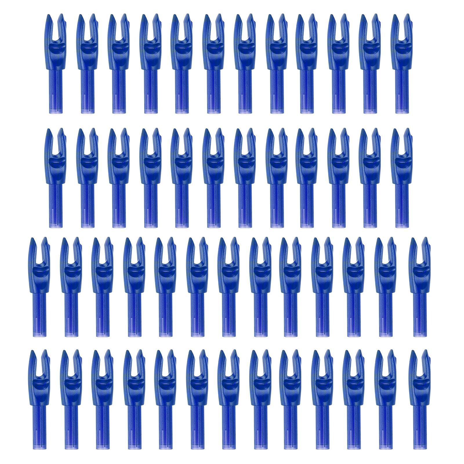 PATIKIL Archery Arrows Nocks 4.2mm 0.165", 50 Pack Clear Insert Arrow Nock Replacement for Hunting Arrows Compound Bow Recurve Bow, Blue