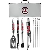 NCAA Siskiyou Sports Fan Shop South Carolina Fighting Gamecocks Steel Tailgater BBQ Set w/Case 8 piece Gray