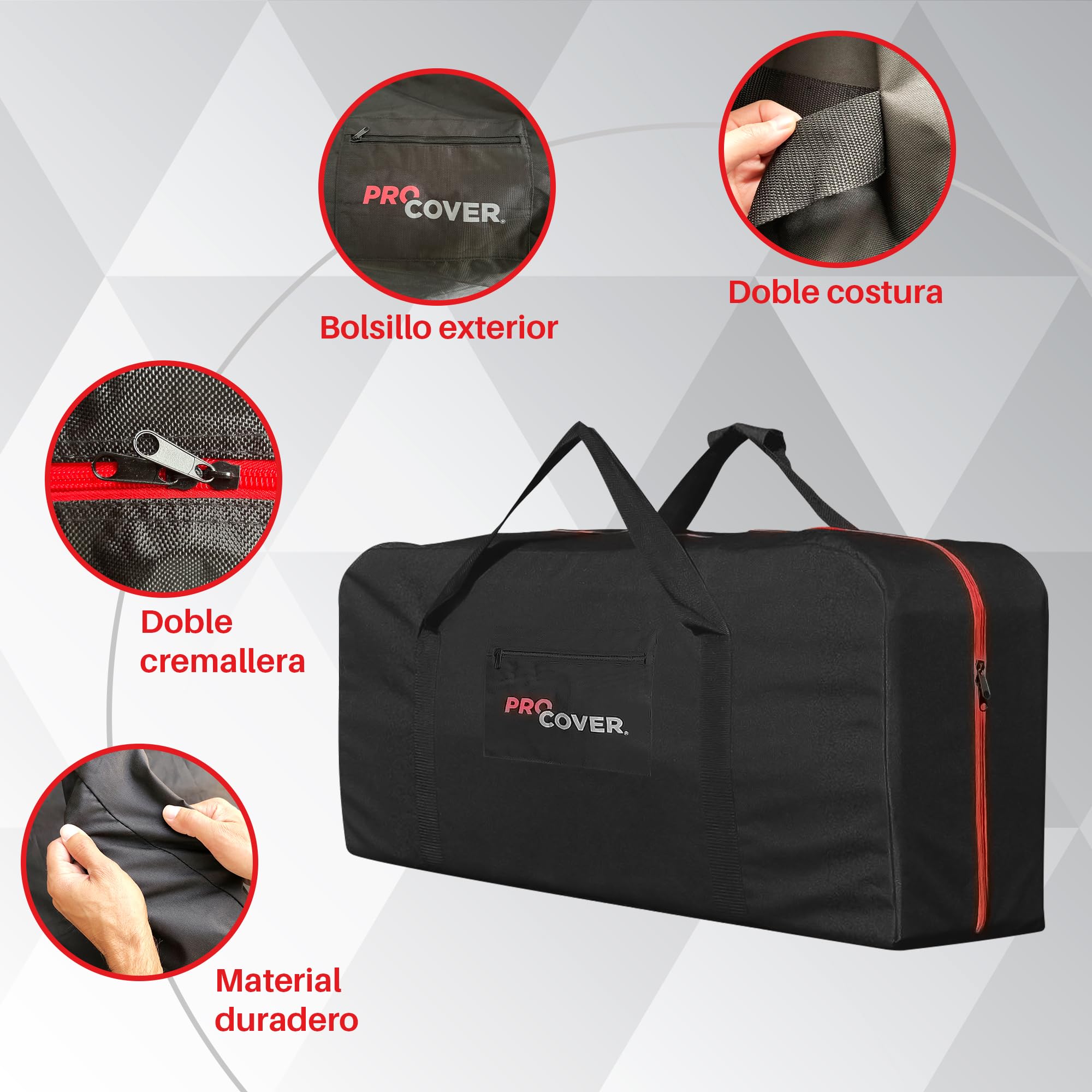 Premium transport bag for electric scooter, with backpack included. Compatible with all brands. Ideal to transport or store your scooter. Robust, universal and waterproof bag. Procover