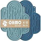 OHMO-Cactus Lick Mat for Dogs and Cats(2 Pack) Easy to Clean Pet Slow Feeder with Suction Cups, Licking Pad for Anxiety Relie