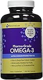 Pharma-Grade OMEGA-3 (by InnovixLabs). Ultra Concentrated Fish Oil, 500 mg Omega-3 per Pill. Enteric Coated, Odorless & Burp-Free. 200 Mini Capsules.