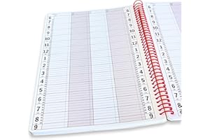 PORTAGE Notebook Planner, 4 Column Appointment Book – Large 8.5" x 13.5" Undated 2025 Planner, Daily & Hourly Planner in 15 Minute Increments – Spiral Notebook Organizer for Scheduling Appointments (4 Columns)