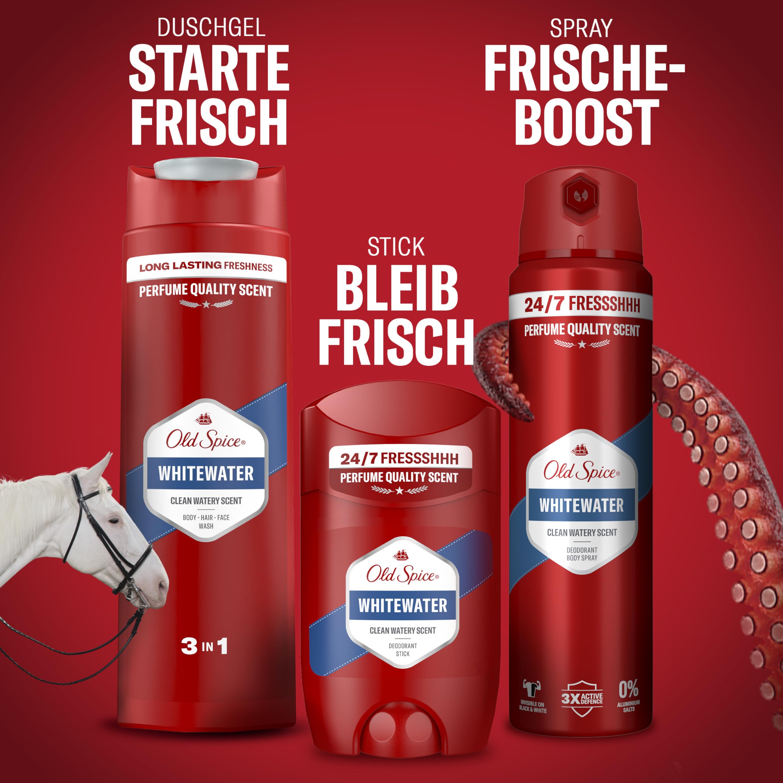 Old Spice Whitewater Deostick für Männer, 6x50 ml, 24/7 Frischhh bei täglicher Anwendung, lang anhaltender Duft in Parfumqualität, Schutz vor Gerüchen, Ohne Aluminiumsalze 8