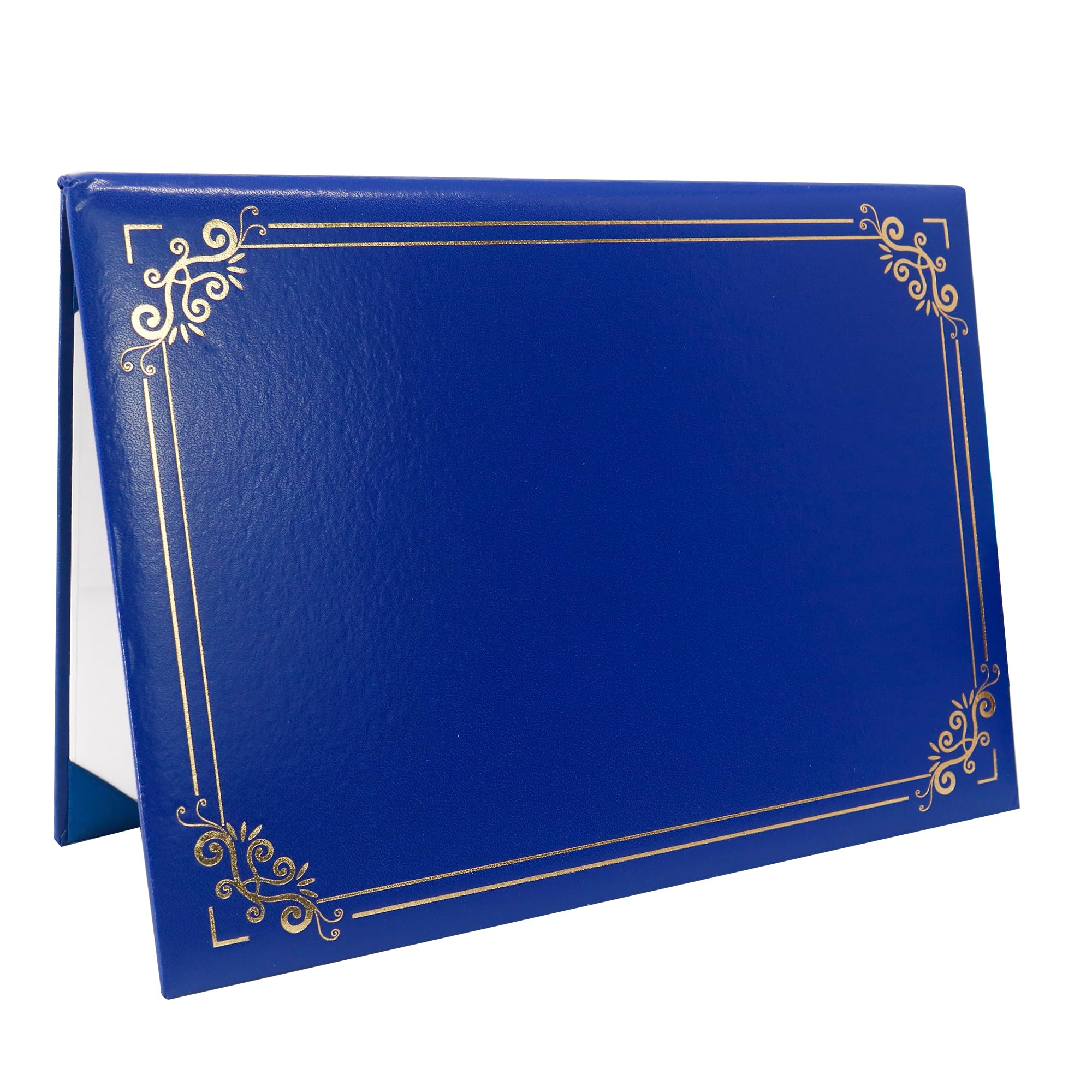 GraduatePro Certificate Holder A4 Diploma Cover Gold Border Document Padded Graduation University Paper Smooth Royal — image 1