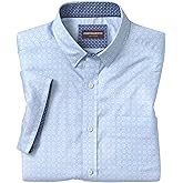 Johnston & Murphy Mens Short Sleeve Airplane Grid Print Shirt