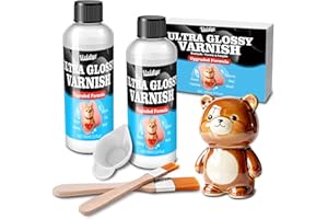 Air Dry Clay Glaze - 200ml Upgraded Ultra-Gloss Varnish Sealant, High Gloss Finish, Prevent Scratch Resistant, Yellowing, Wat