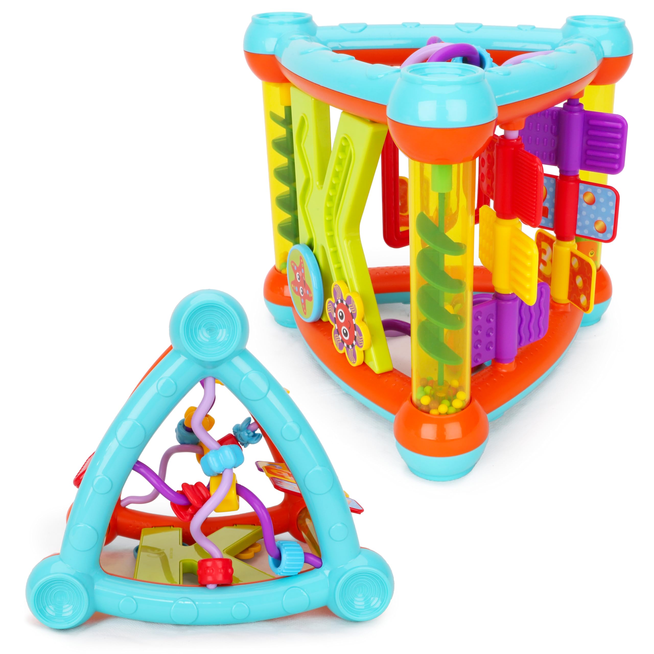 Toyland® 17cm My First Activity Triangle - 5-Sided Sensory & Learning Babies Toy 6 Months+ - Supporting Early Development