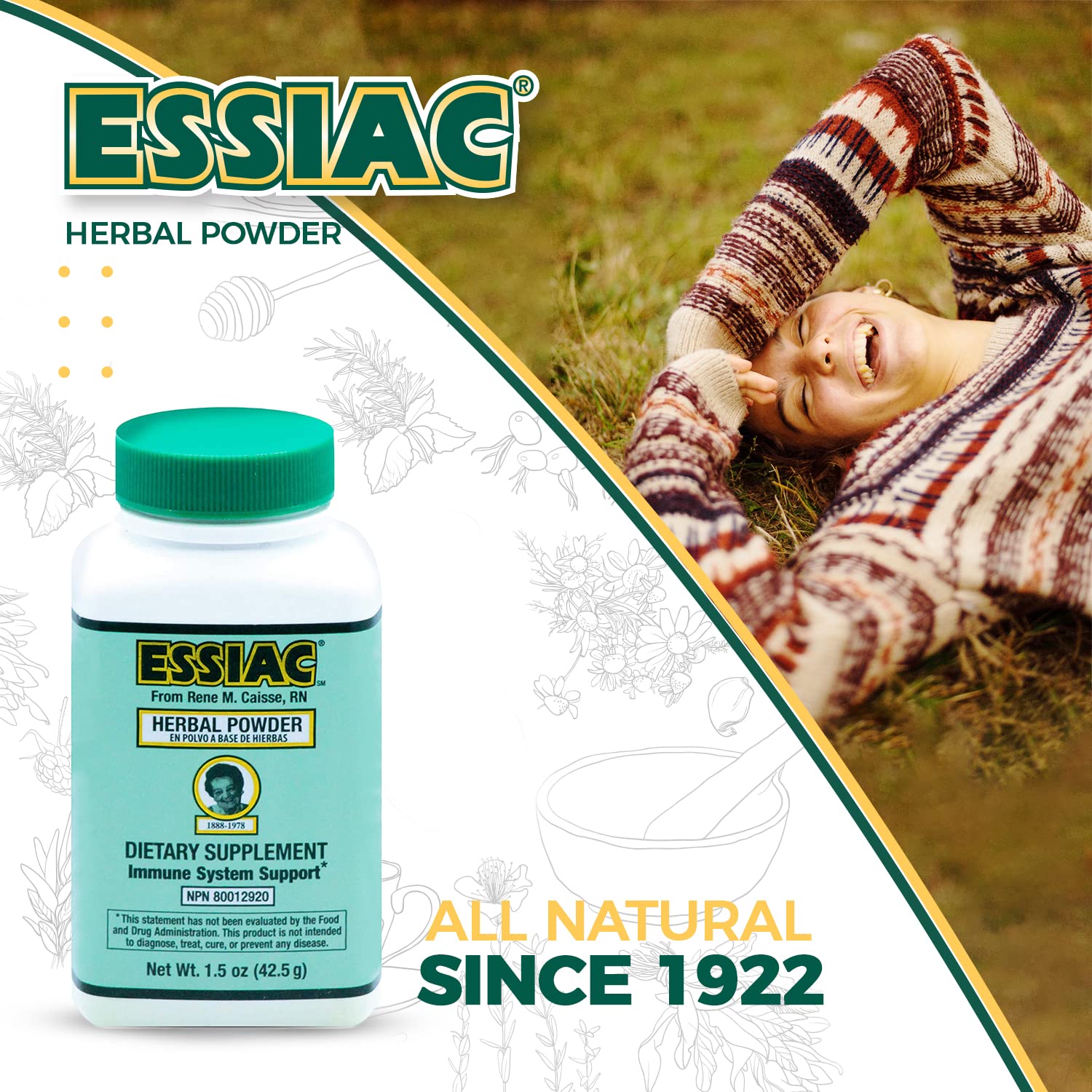 Essiac Tea Powder Original Tea Powder – 1.5 oz Bottle | Powerful Antioxidant Blend to Help Promote Overall Health & Well-Being | Original Formula from 1922 (1 Pack)