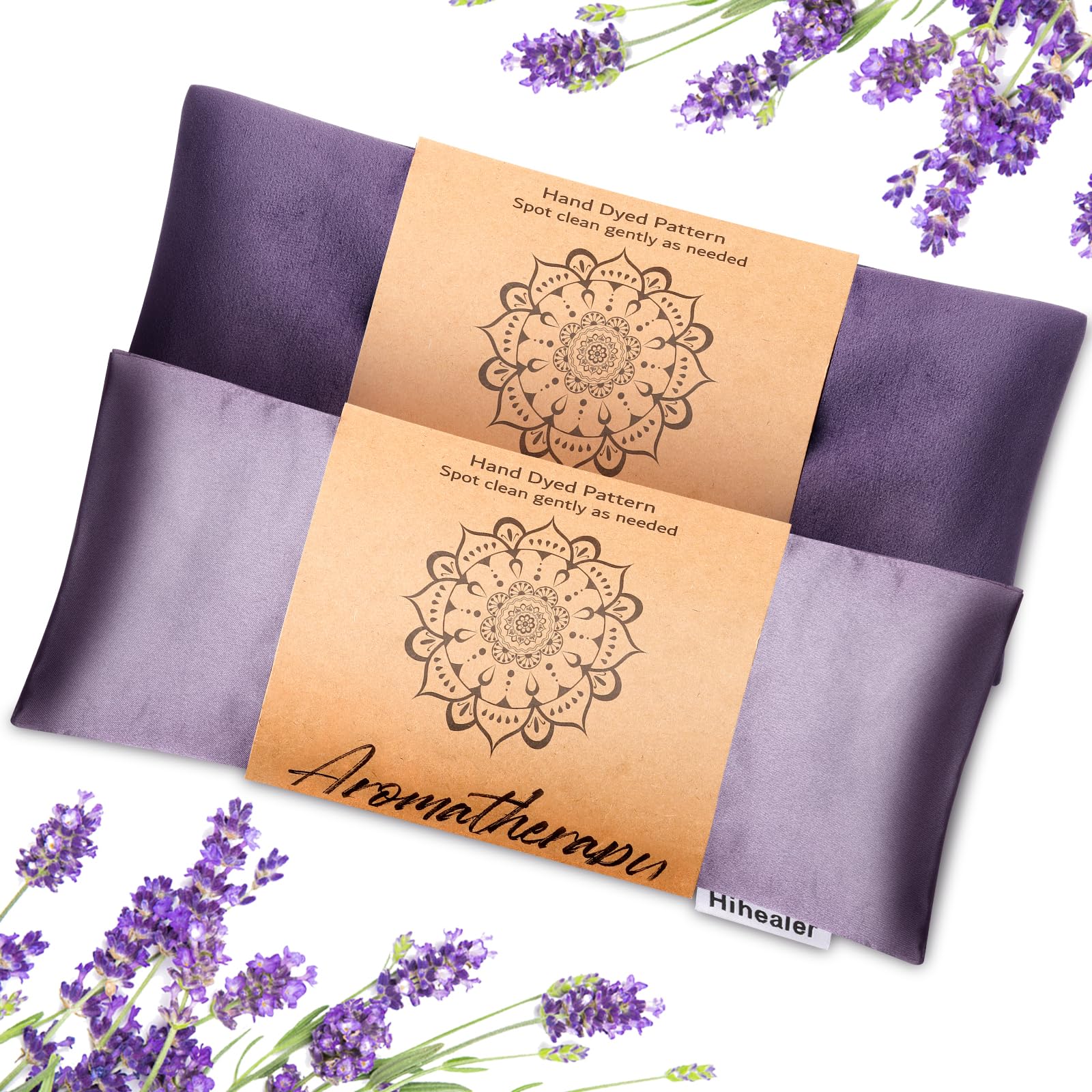 Photo 1 of Weighted Eye Mask for Sleep, Yoga, Meditation, Lavender Eye Pillow Heated for Headache, Sinus, Dry Eyes Relief, Moist Heat Mask Purple Relaxation Gifts for Women (Purple&Lilac)