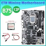 Oikabio B75 ETH BTC Mining Motherboard 12 PCIE LGA1155 MSATA DDR3 view 5