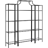 Crosley Furniture Aimee 3-Piece Bookshelf Set with Glass Shelves, Bookcase Storage, Oil-Rubbed Bronze