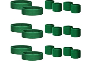 Samoyee 18 Pcs Sweatbands for Kids Sports Colorful Elastic Headband Wrist Bands Sets Moisture Wicking Sweat Band for Team Activity, Basketball, Football, Running, Gym & Exercise
