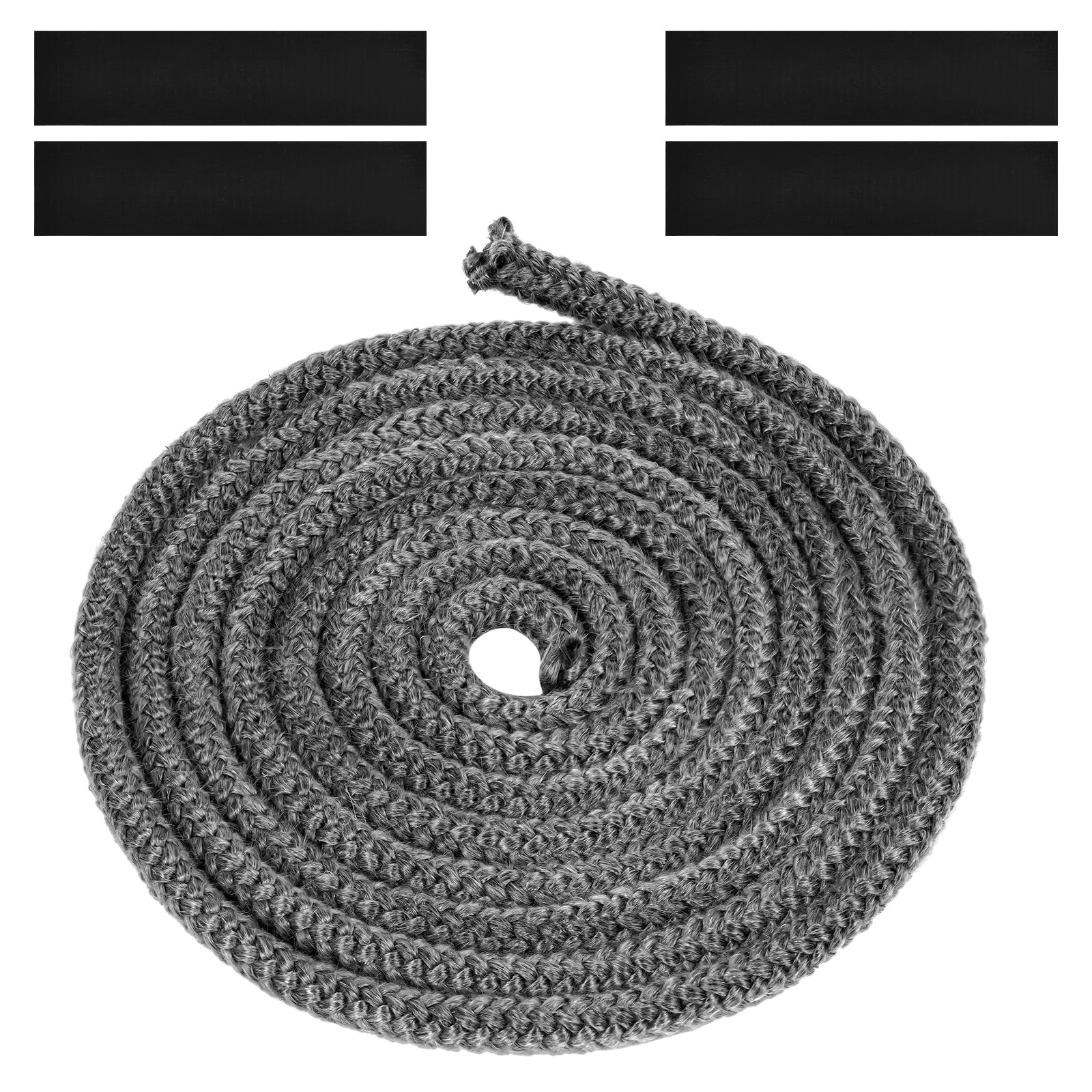 Flintronic Stove Rope, Heat Resistant Rope Seal Replacement Gasket with 4 Tapes, Sealant Strip Fire Rope for Wood Burning Stovee, Chimney, Fireplaces, Oven Door (Φ: 6 mm, Length 3 m)