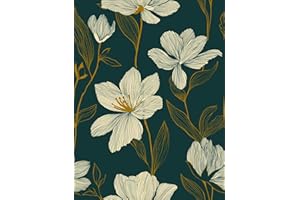 DXueEir Green Peel and Stick Floral Wallpaper Watercolor Flowers Leaves Removable Self Adhesive Boho Contact Paper for Bedroo