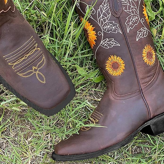 SO SIMPOK Sunflower Printed Embroidered