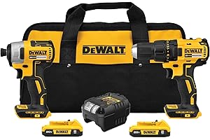 DEWALT 20V MAX Power Tool Combo Kit, Cordless Power Tool Set, 2-Tool with 2 Batteries and Charger Included (DCK277D2)