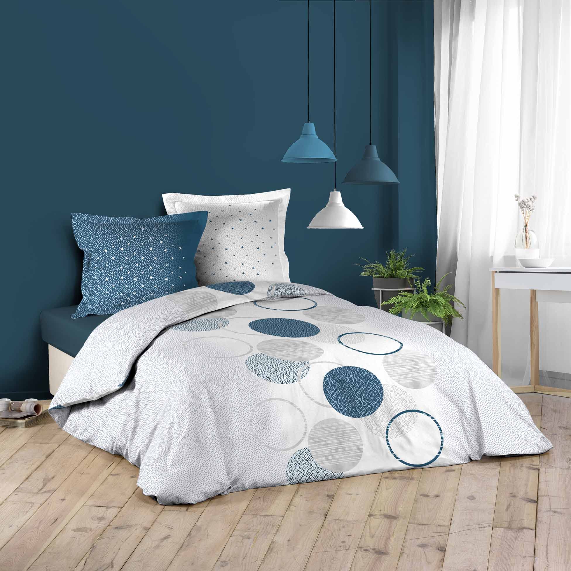 Douceur d'Intérieur, 3-Piece Bedding Set (240 x 220 cm) Milky Way, 100% Cotton