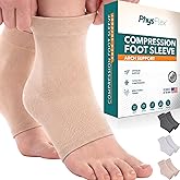 Compression Socks 20-30mmHg for Plantar Fasciitis, Achilles Tendonitis Relief - Ankle Compression Sleeve for Heel Spurs, Foot Swelling & Fatigue - Arch Support Brace for Everyday Use (1 Pair)