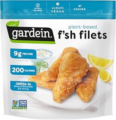 Gardein Golden Plant-Based Fishless Filets, Vegan, Frozen, 10.1 oz. | Good source of plant-based protein, 9g per serving; 3g 