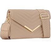 MOJISOLO Women's Crossbody Bag-Classic Quilted Vegan Leather Purse Shoulder Handbag with Adjustable Wide Strap