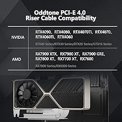 Oddtone PCI-E 4.0 Riser Cable, PCIe 4.0 x16 200mm