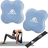 flintronic Yoga Knee Pad 2PCS Non-Slip TPE Mat for Knees Elbows Ankles Blue