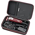 RLSOCO Hard Case for Wahl Professional 5 Star Cordless/Corded Magic Clip Hair Clipper Model 8148/8451/8504/8545/8509 & Wahl Clipper Elite Pro Corded Haircut 79602 / Deluxe Chrome Pro 79524 (Case Only)