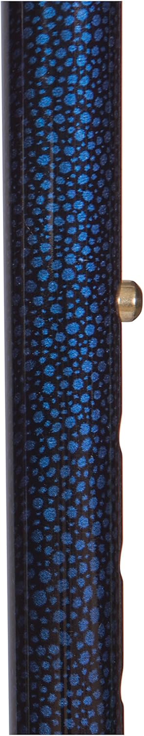 DMI Lightweight Aluminum Adjustable Walking Cane with Derby-Top Handle for Men and Women, Blue Ice: Health & Personal Care
