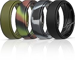 ThunderFit Silicone Wedding Rings for Men