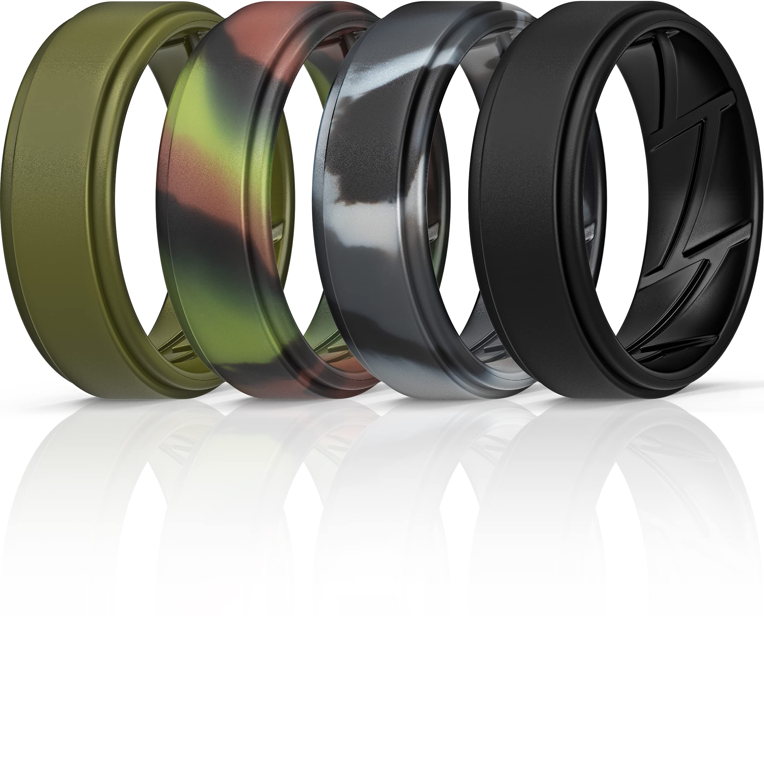ThunderFit Silicone Wedding Rings for Men