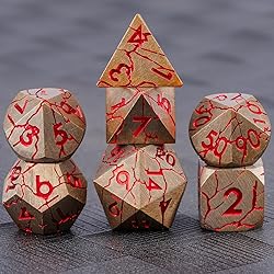 D&D Metal Dice Set with Gift Case, Polyhedral Dice