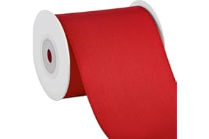 LIUYAXI Red Double Face Satin Ribbon 3" X 10 Yards, Ribbons Perfect for Crafts, Gift Wrapping, Bow Making and More