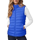 YUCOLEN Women's Quilted Puffer Vest with Inner Pockets Winter Warm Lightweight Sleeveless Stand Collar Puffy Jacket 2026