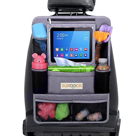 Auto Organizer Kinder, Auto Organizer Rücksitz Kinder, SURDOCA [9 Pockets] Autositz Organizer Kinder,[9.7 & 7.9 iPad]Rücksitz