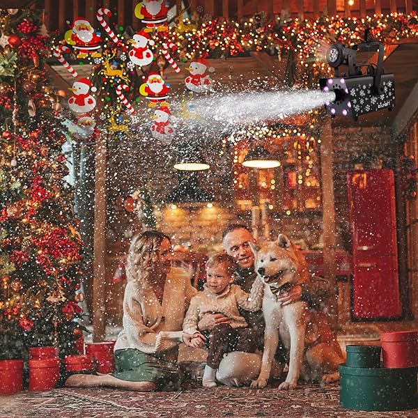 HAKUTA UPGRADED 800W SNOW MACHINE WITH 8 LED RGB LIGHTS, LED PROJECTION, AND 2 WIRELESS REMOTES, PERFECT FOR CHRISTMAS, HALLOWEEN,PARTIES, WEDDING AND DJ STAGE